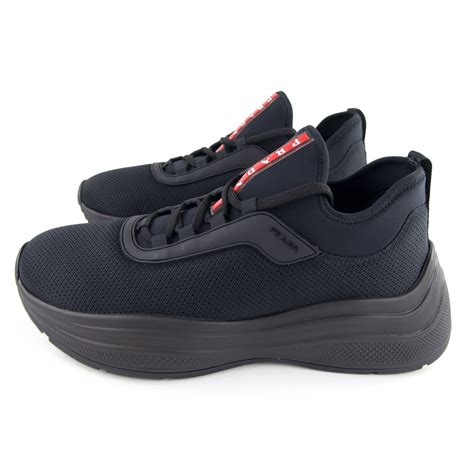 Prada Mesh And Neoprene Sneaker Nero 